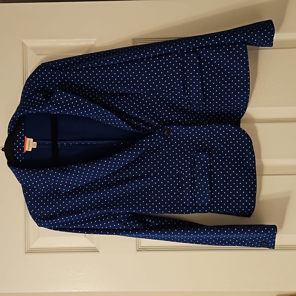 Merona Jackets & Blazers - Polk a dot blue cotton blazer